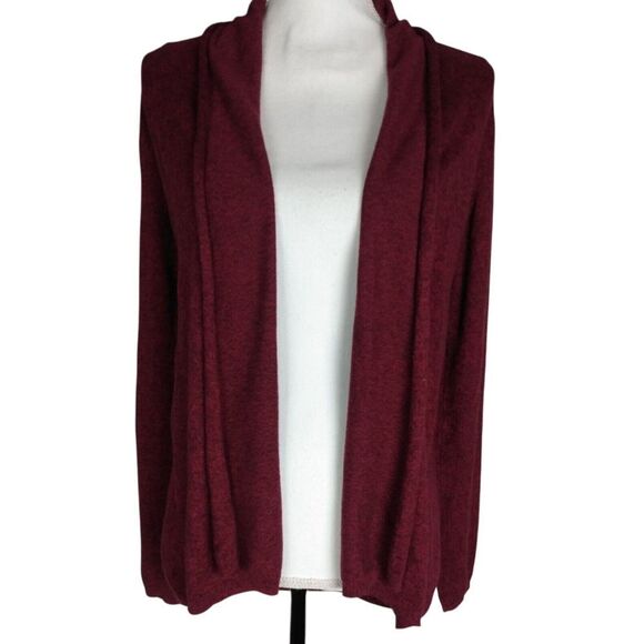 Express Cardigan Sweater‎ Womens  Small Petite Red Cotton Long Sleeve Open Front - Picture 1 of 6